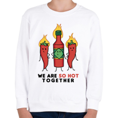 PRINTFASHION Csípős szerelem - Gyerek pulóver - Fehér