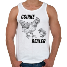 PRINTFASHION Csirke dealer - Férfi atléta - Fehér atléta, trikó