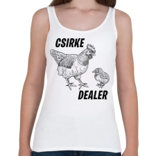 PRINTFASHION Csirke dealer - Női atléta - Fehér női trikó