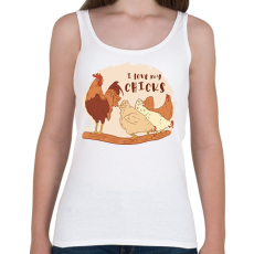 PRINTFASHION Csirkék - Női atléta - Fehér