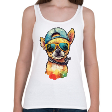 PRINTFASHION csivava - Női atléta - Fehér női trikó