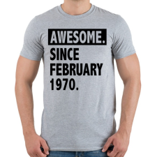 PRINTFASHION Csodálatos 1970 február óta - Férfi póló - Sport szürke férfi póló