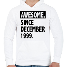 PRINTFASHION Csodálatos 1999 december óta - Férfi kapucnis pulóver - Fehér férfi pulóver, kardigán