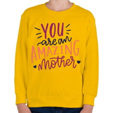 PRINTFASHION Csodálatos anya vagy!  - Gyerek pulóver - Sárga gyerek pulóver, kardigán