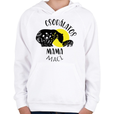 PRINTFASHION Csodálatos mama maci - Gyerek kapucnis pulóver - Fehér gyerek pulóver, kardigán