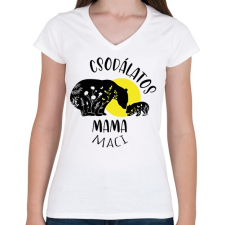 PRINTFASHION Csodálatos mama maci - Női V-nyakú póló - Fehér női póló