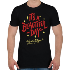 PRINTFASHION Csodálatos nap - Férfi póló - Fekete