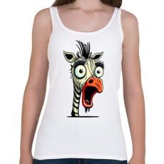 PRINTFASHION Csodálkozó zebra - Női atléta - Fehér