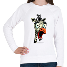 PRINTFASHION Csodálkozó zebra - Női pulóver - Fehér