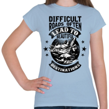 PRINTFASHION Csodás utak - Női póló - Világoskék női póló