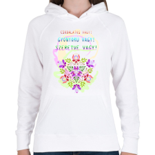 PRINTFASHION Csodás vagy - Női kapucnis pulóver - Fehér női pulóver, kardigán