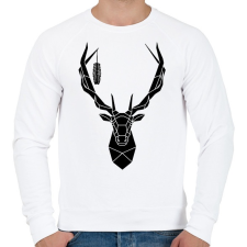 PRINTFASHION Csodaszarvas - Férfi pulóver - Fehér férfi pulóver, kardigán