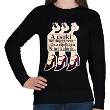 PRINTFASHION csoki és cipők - Női pulóver - Fekete női pulóver, kardigán