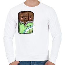 PRINTFASHION Csoki - Férfi pulóver - Fehér férfi pulóver, kardigán