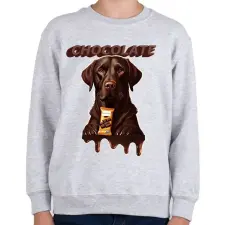 PRINTFASHION Csoki labrador - Gyerek pulóver - Sport szürke gyerek pulóver, kardigán