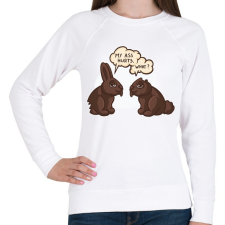 PRINTFASHION Csokinyuszik - Női pulóver - Fehér női pulóver, kardigán