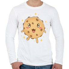 PRINTFASHION Csokis keksz - Férfi hosszú ujjú póló - Fehér