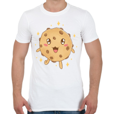 PRINTFASHION Csokis keksz - Férfi póló - Fehér