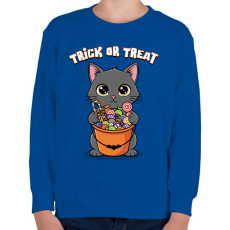 PRINTFASHION Csokit vagy csalunk - Gyerek pulóver - Királykék