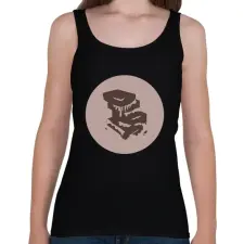 PRINTFASHION csokoládé - Női atléta - Fekete női trikó