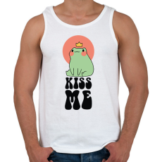PRINTFASHION Csókolj meg - Béka - Férfi atléta - Fehér