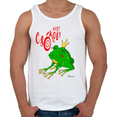 PRINTFASHION Csókolj meg! - Férfi atléta - Fehér