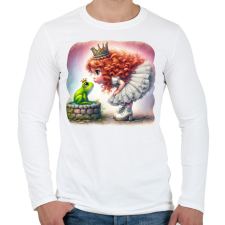 PRINTFASHION Csókolj meg! - Férfi hosszú ujjú póló - Fehér férfi póló