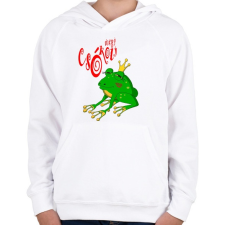 PRINTFASHION Csókolj meg! - Gyerek kapucnis pulóver - Fehér gyerek pulóver, kardigán