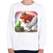 PRINTFASHION Csókolj meg! - Gyerek pulóver - Fehér gyerek pulóver, kardigán