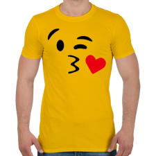 PRINTFASHION Csókos smile - Férfi póló - Sárga férfi póló