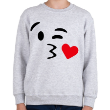 PRINTFASHION Csókos smile - Gyerek pulóver - Sport szürke gyerek pulóver, kardigán