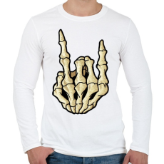 PRINTFASHION csontkéz - Férfi hosszú ujjú póló - Fehér