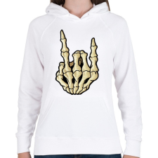 PRINTFASHION csontkéz - Női kapucnis pulóver - Fehér női pulóver, kardigán