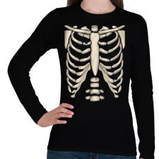 PRINTFASHION csontváz 2 - Női hosszú ujjú póló - Fekete női póló