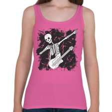 PRINTFASHION Csontváz gitárral - Női atléta - Rózsaszín női trikó