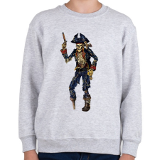 PRINTFASHION Csontváz Kalóz - Gyerek pulóver - Sport szürke gyerek pulóver, kardigán