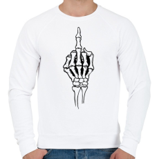 PRINTFASHION Csontváz középső ujj - Férfi pulóver - Fehér