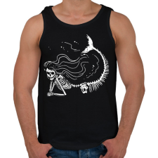 PRINTFASHION Csontváz sellő - Férfi atléta - Fekete atléta, trikó