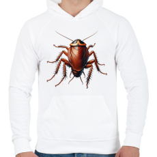 PRINTFASHION Csótány - Férfi kapucnis pulóver - Fehér