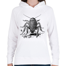 PRINTFASHION Csótány rajz - Női kapucnis pulóver - Fehér