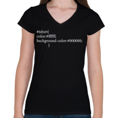 PRINTFASHION CSS - thsirt - Női V-nyakú póló - Fekete
