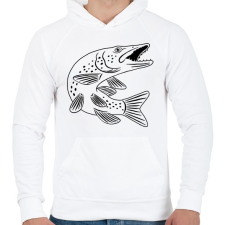 PRINTFASHION csuka - Férfi kapucnis pulóver - Fehér férfi pulóver, kardigán