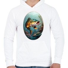 PRINTFASHION Csuka - Férfi kapucnis pulóver - Fehér