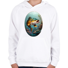 PRINTFASHION Csuka - Gyerek kapucnis pulóver - Fehér