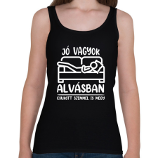 PRINTFASHION Csukott szemmel is megy - Női atléta - Fekete női trikó