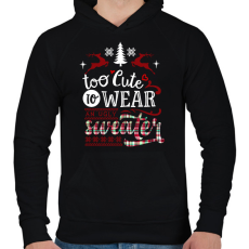 PRINTFASHION csúnyapulcsi - Férfi kapucnis pulóver - Fekete