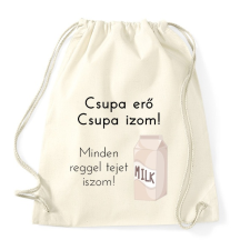 PRINTFASHION csupa erő csupa izom - Sportzsák, Tornazsák - Natúr tornazsák