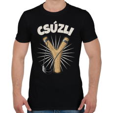 PRINTFASHION CSÚZLI - Férfi póló - Fekete