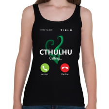 PRINTFASHION Cthulhu hívása - Női atléta - Fekete női trikó