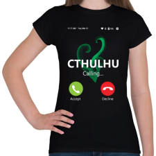 PRINTFASHION Cthulhu hívása - Női póló - Fekete női póló